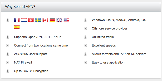 Kepard VPN Review and Features