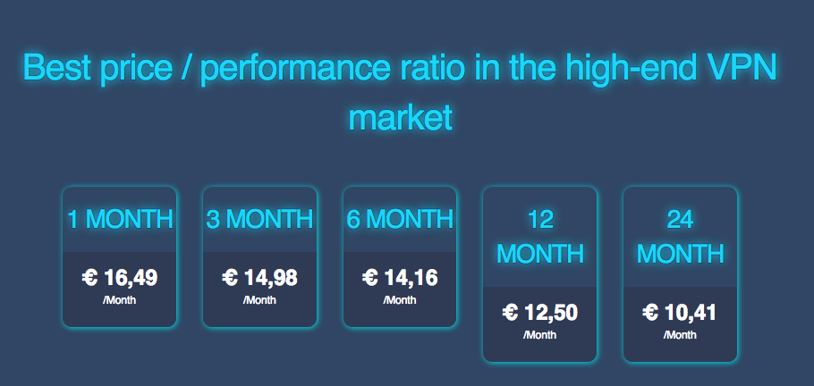 Perfect Privacy VPN Pricing