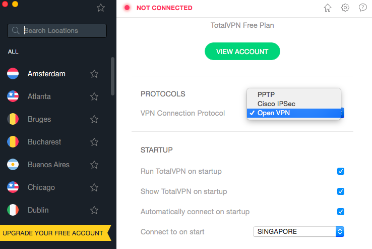 TotalVPN Protocols