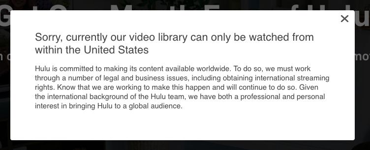 Watch Hulu outside USA