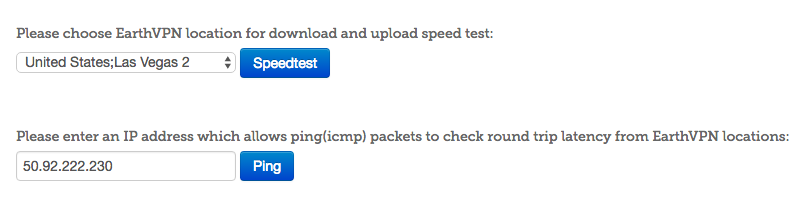 EarthVPN speed test