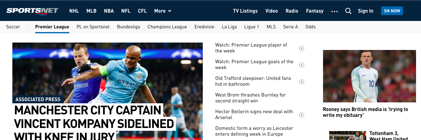 Watch Premier League live on Sportsnet