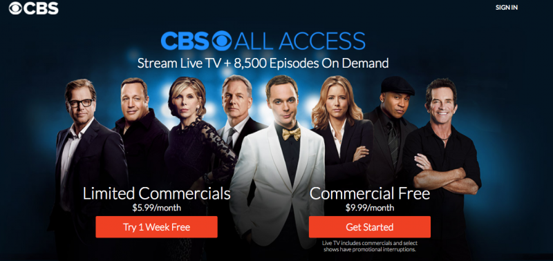 Stream live TV on CBS All Access