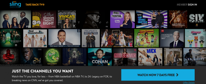 Sling TV is one of the best TV alternatives available in the USA