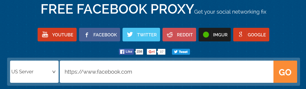 Unblock Facebook with Free Facebook Proxy