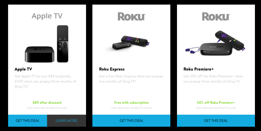 Sling TV for Roku and Apple TV
