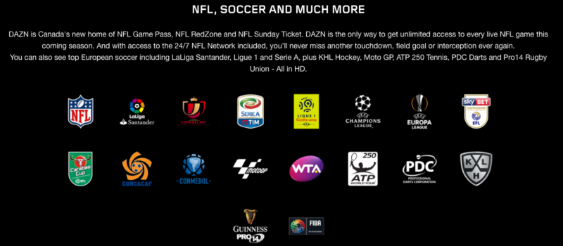 Unblock DAZN Canada Sport Streaming